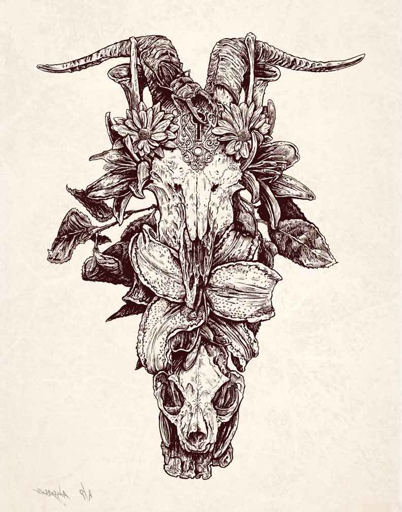 Roadtrip Scull tattoo